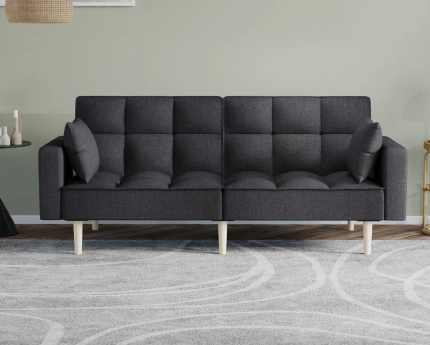 Mackenlie 78'' Wide Tufted Back Convertible Sofa - photo 2