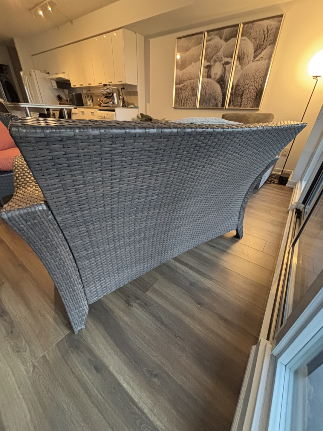 Resin Wicker Patio Loveseat with Cushions - photo 4