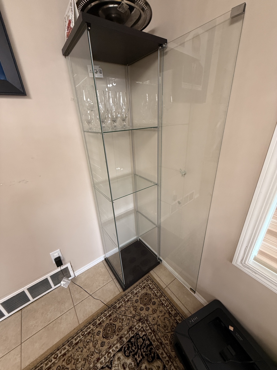 Glass Display Cabinet with Shelves