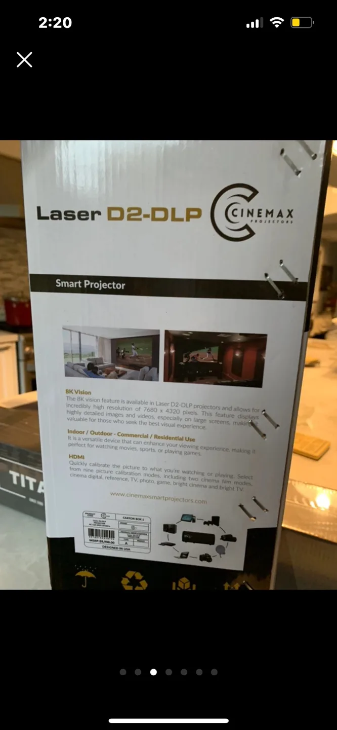 Cinemax Laser D2-DLP Smart Projector - New in Box image indicator(3)