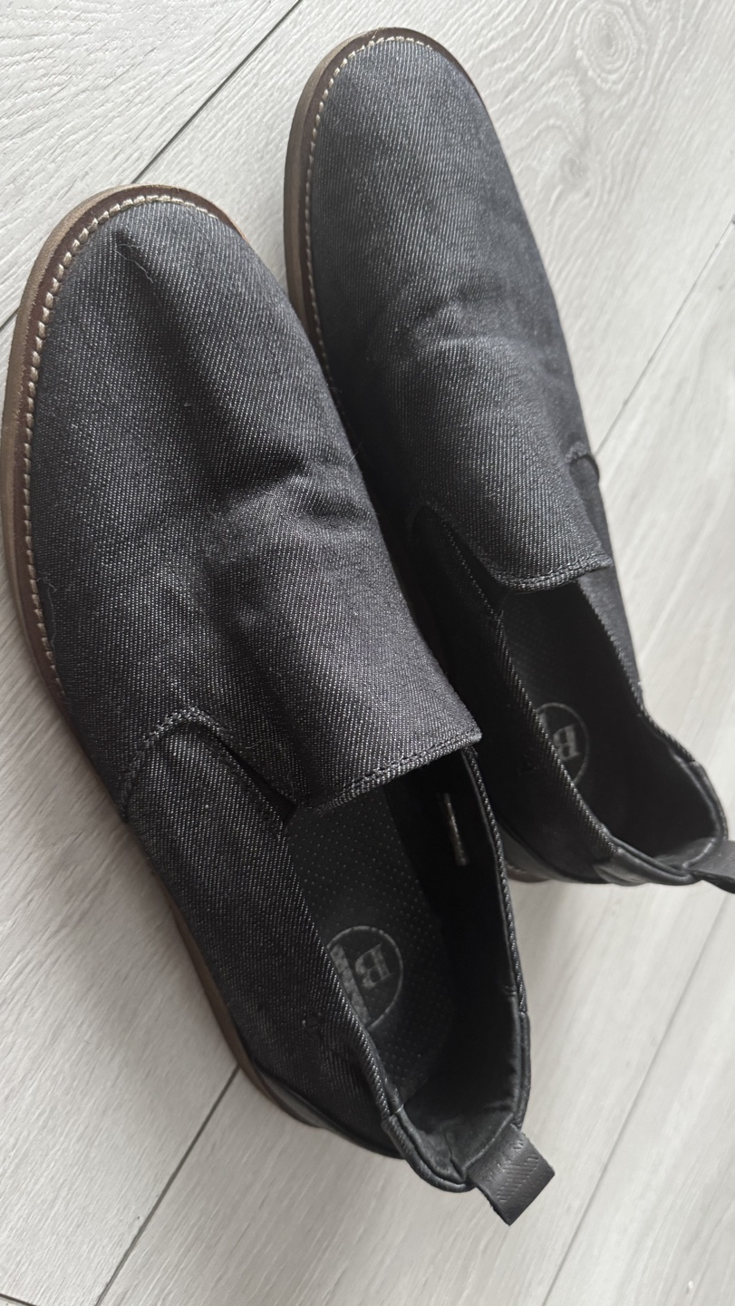 B2 Black Denim Slip-On Shoes - photo 3