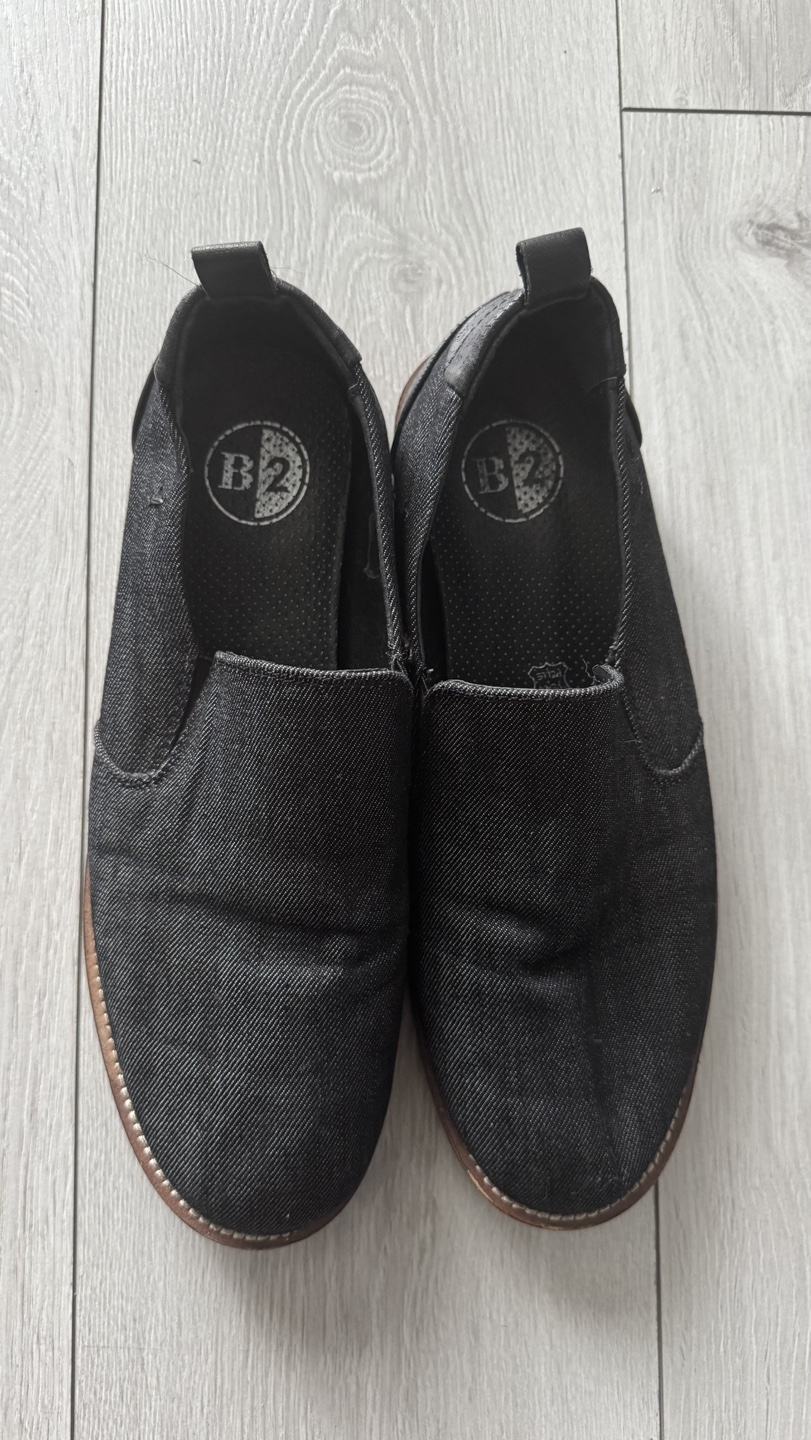 B2 Black Denim Slip-On Shoes - photo 2