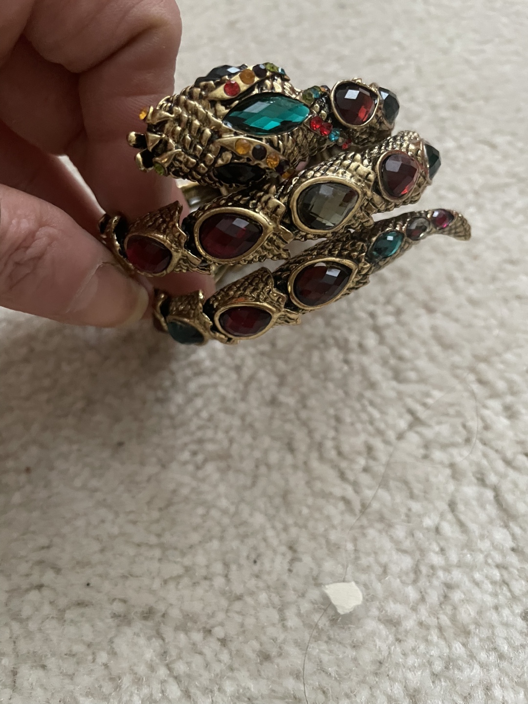 Gorgeous Double Snake Bracelet with Colorful Gemstones