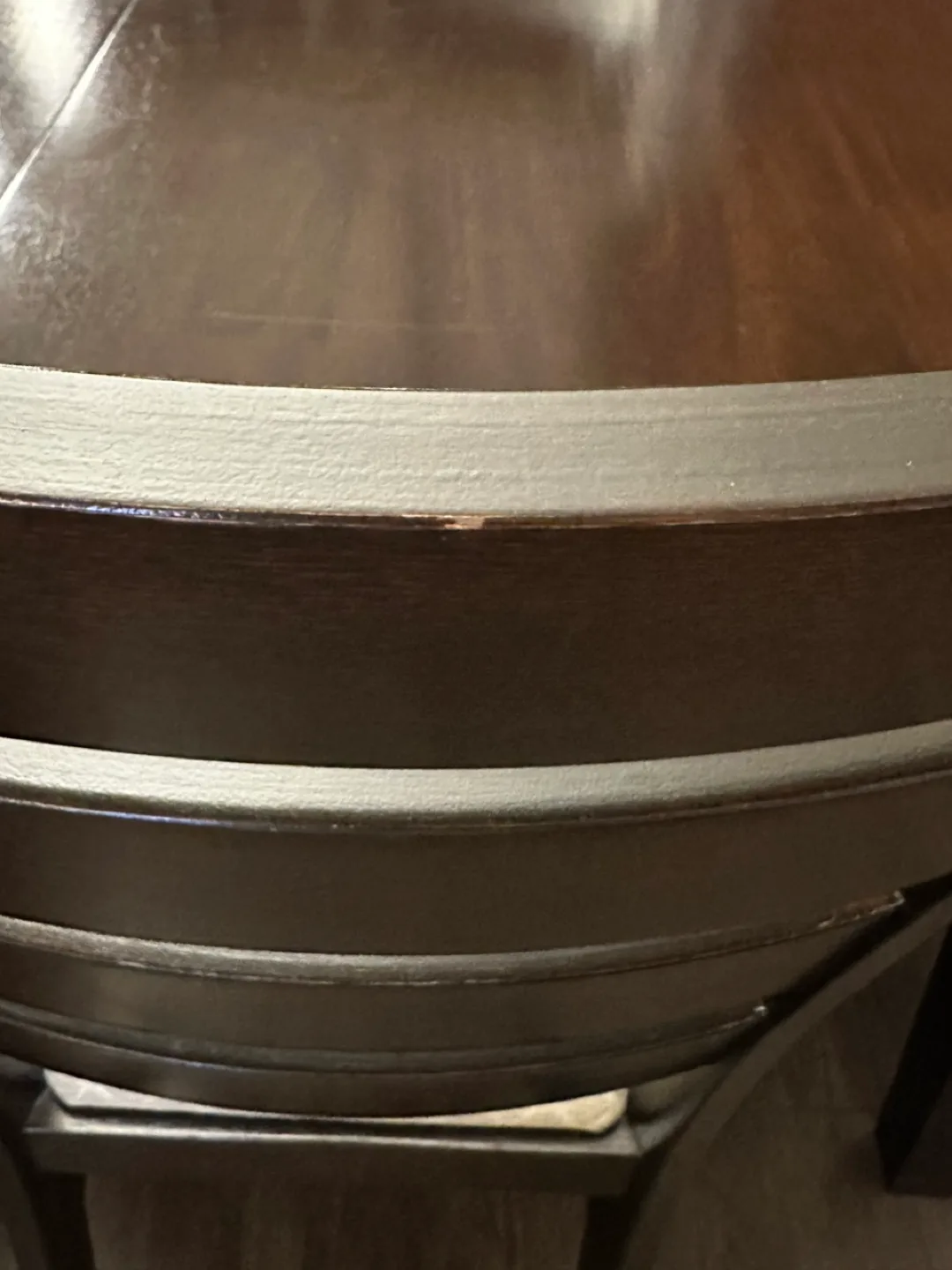 7-Piece Dark Brown Dining Set with Beige Cushioned Chairs image indicator(8)