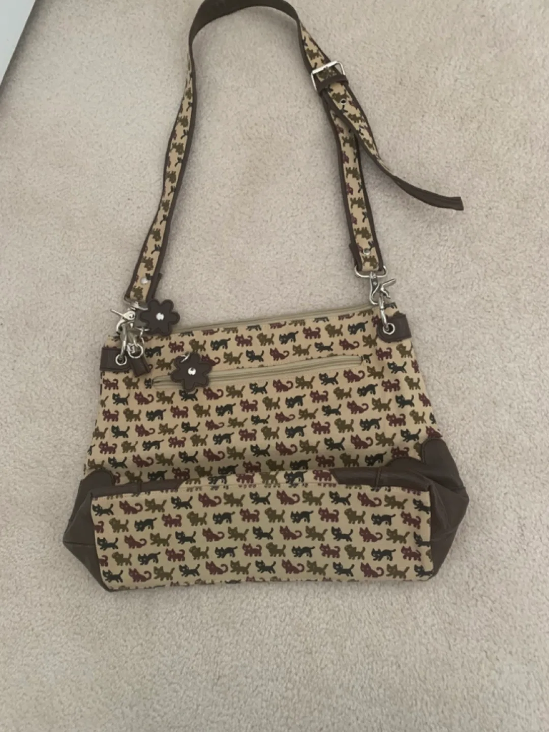 New Adorable Cat Print Crossbody/ Shoulder Bag Bag image indicator(2)