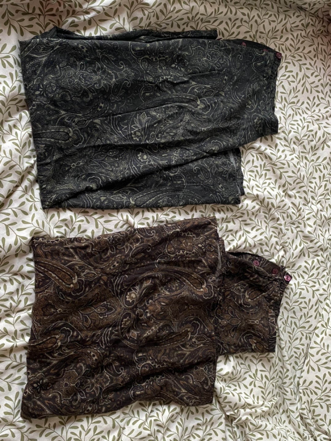 Two earthy print skirts (Take both for 17)