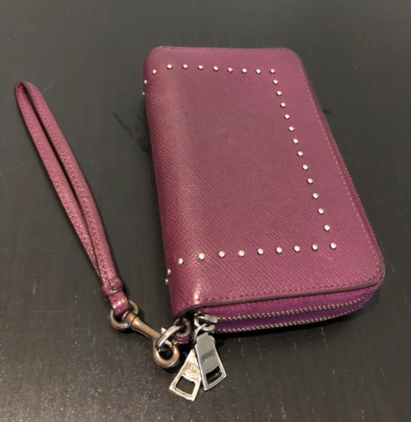 Coach Purple Wallet with Wristlet image indicator(2)