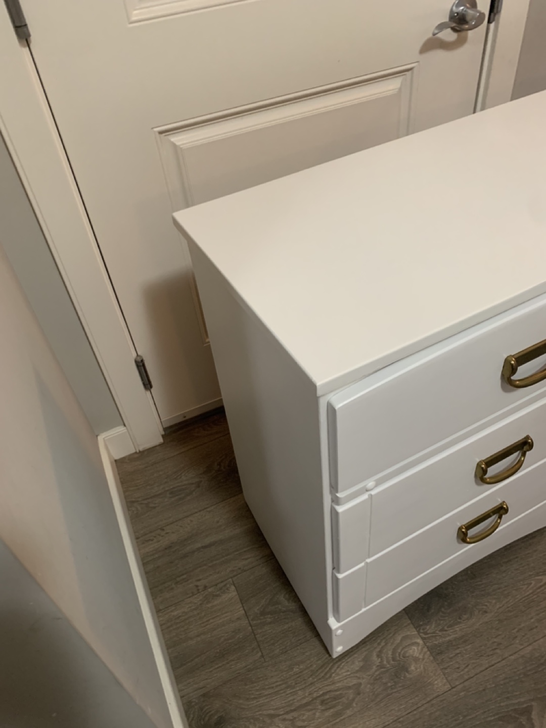 White Wooden Desk with Four Drawers - photo 4