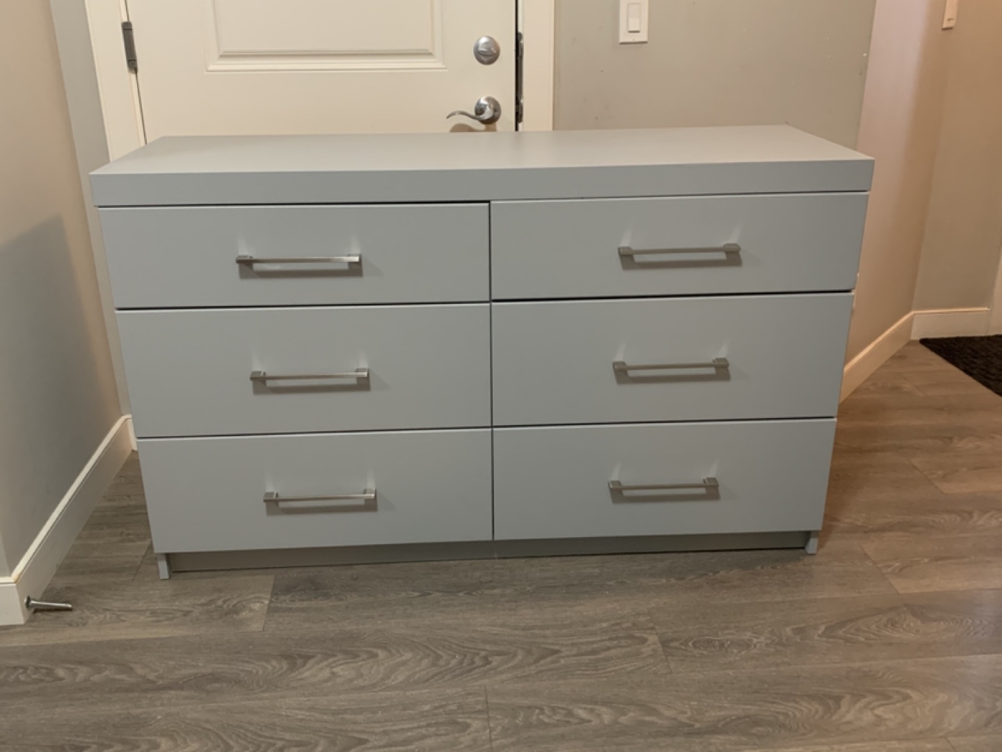 Grey Six-Drawer Dresser