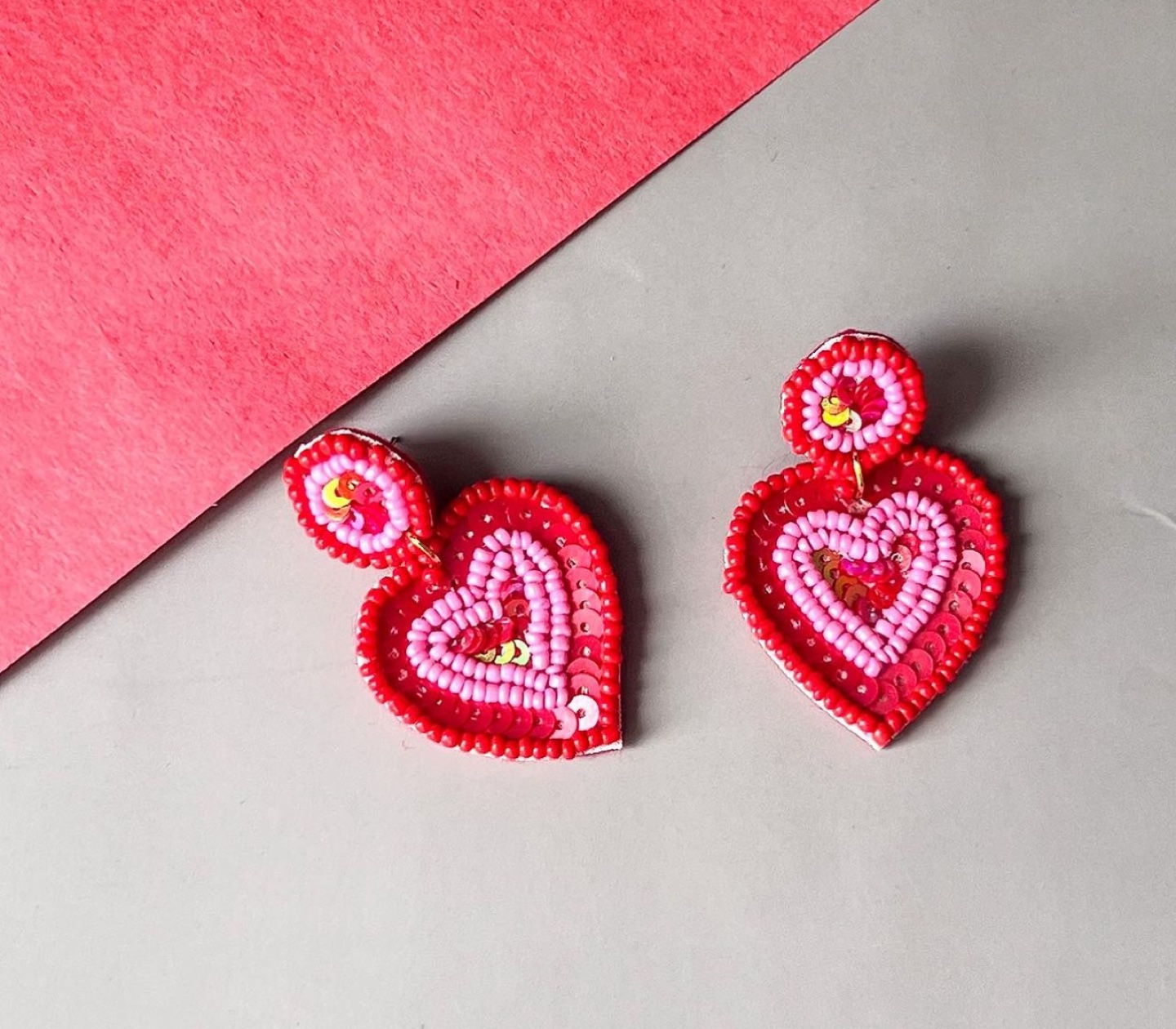 Worry Less Beaded Heart Earrings