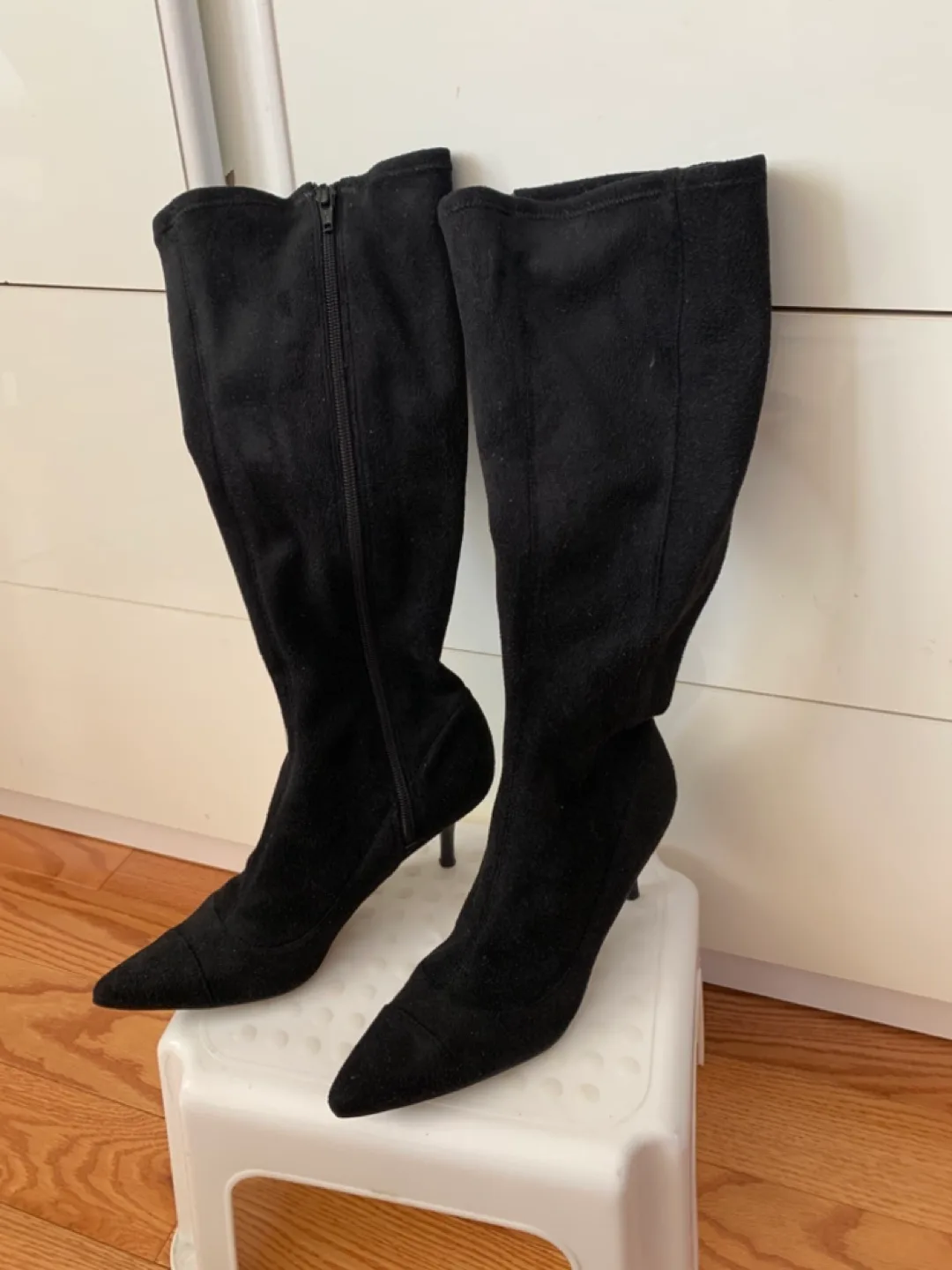 Black Enzo Angiolini Suede Knee-High Boots image indicator(2)