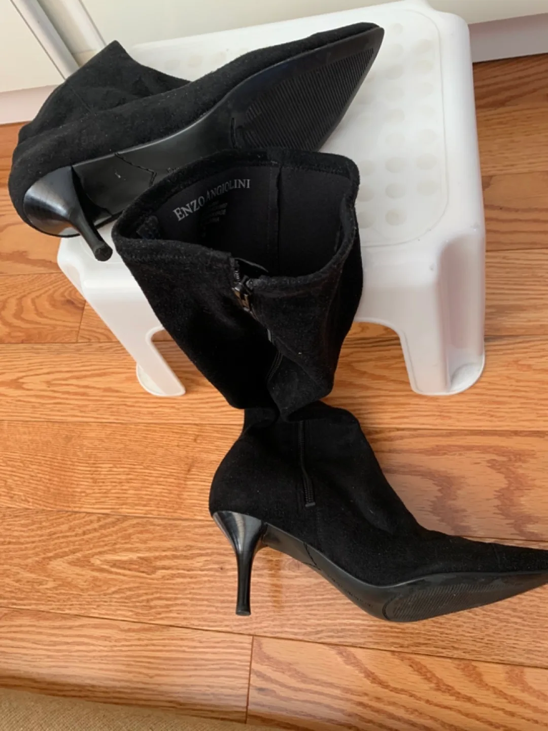 Black Enzo Angiolini Suede Knee-High Boots image indicator(4)