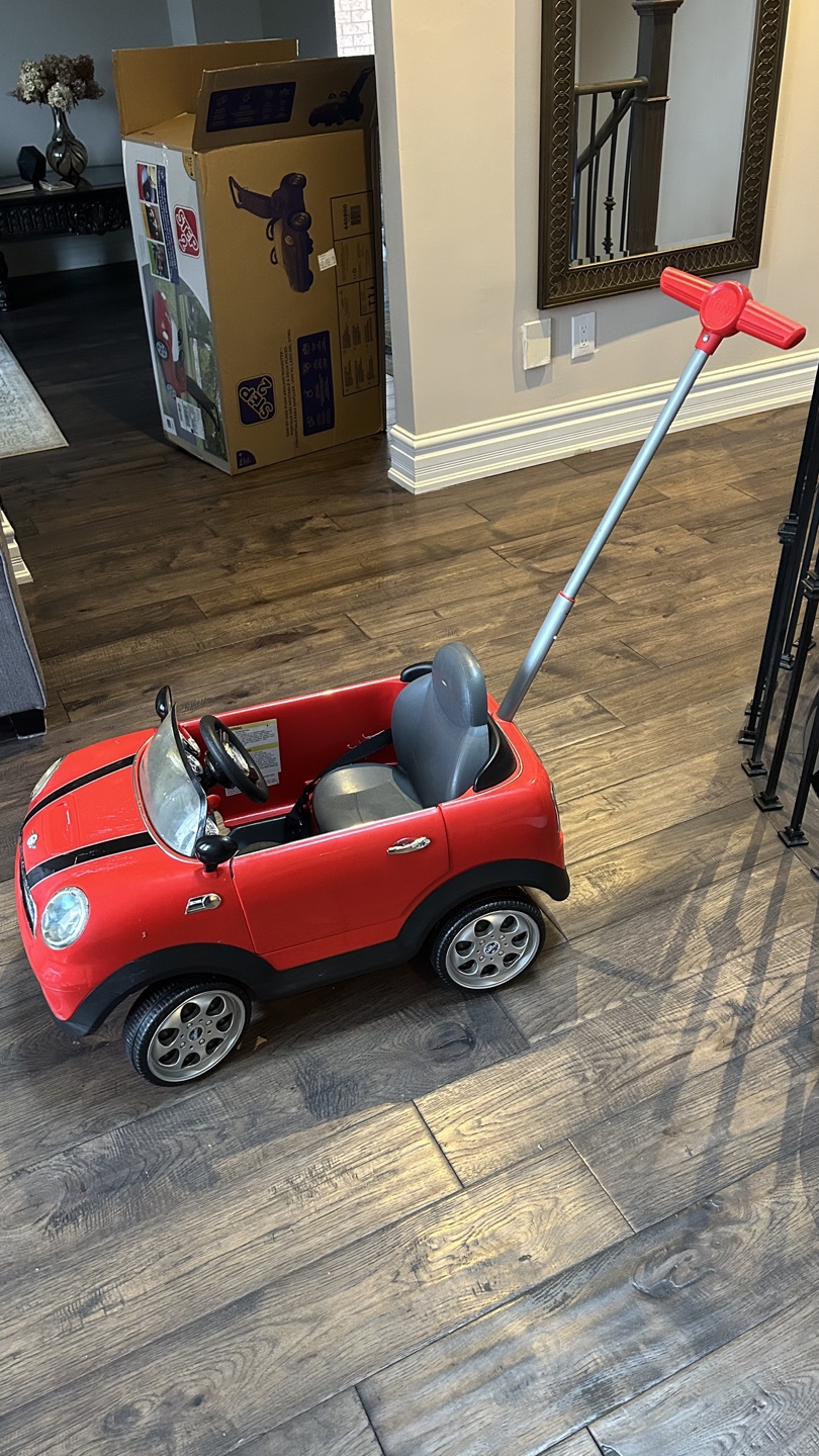 Mini Cooper Ride-On Toy Car with Push Handle - photo 3