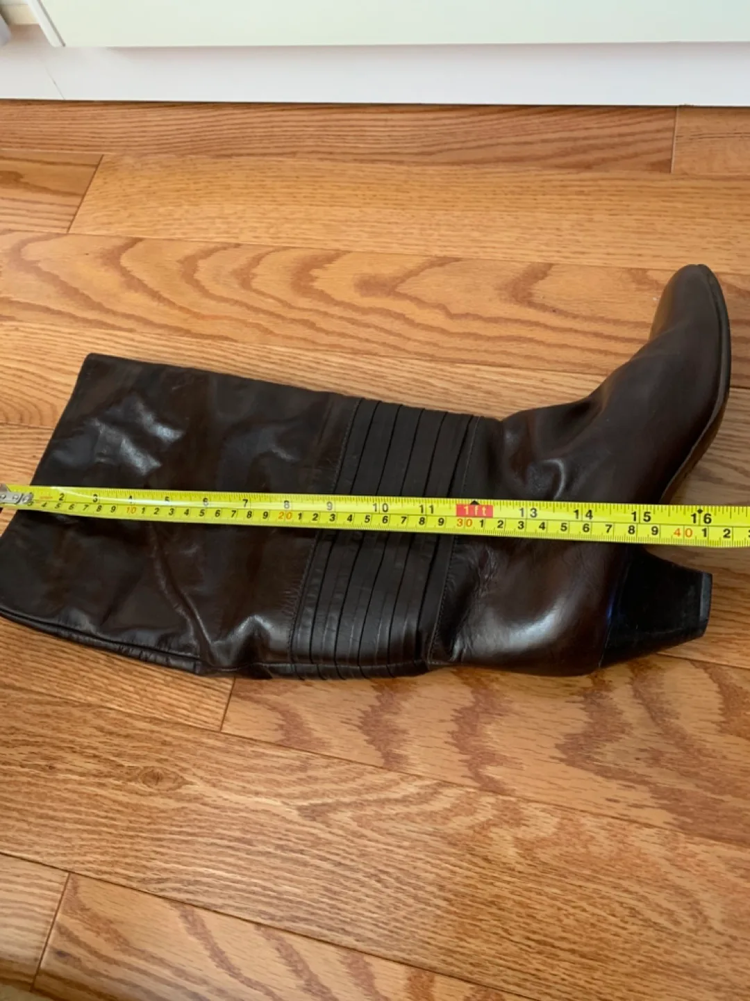 Dark Brown Italian Leather Knee-High Boots image indicator(4)