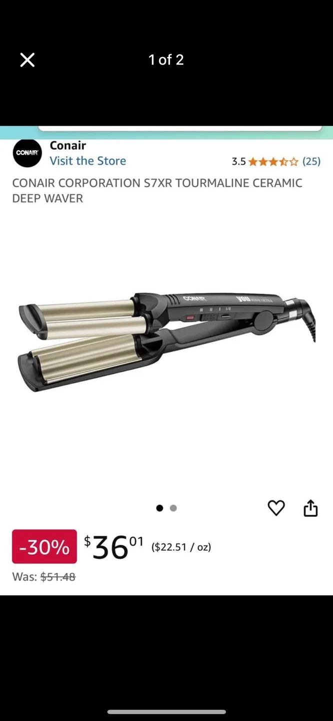 New Conair you wave Ultra  Tourmaline ceramic deep waver thumbnail