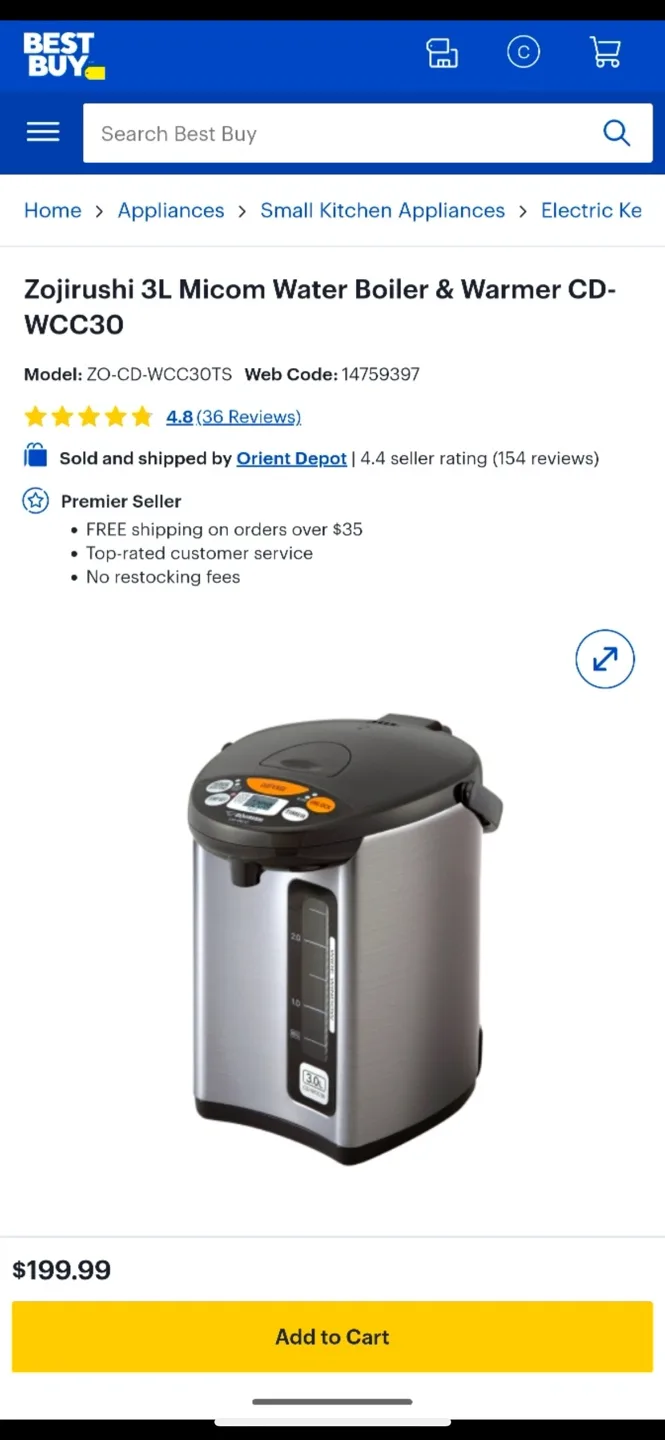 Zojirushi 3L Electric Hot Water Dispenser image indicator(4)