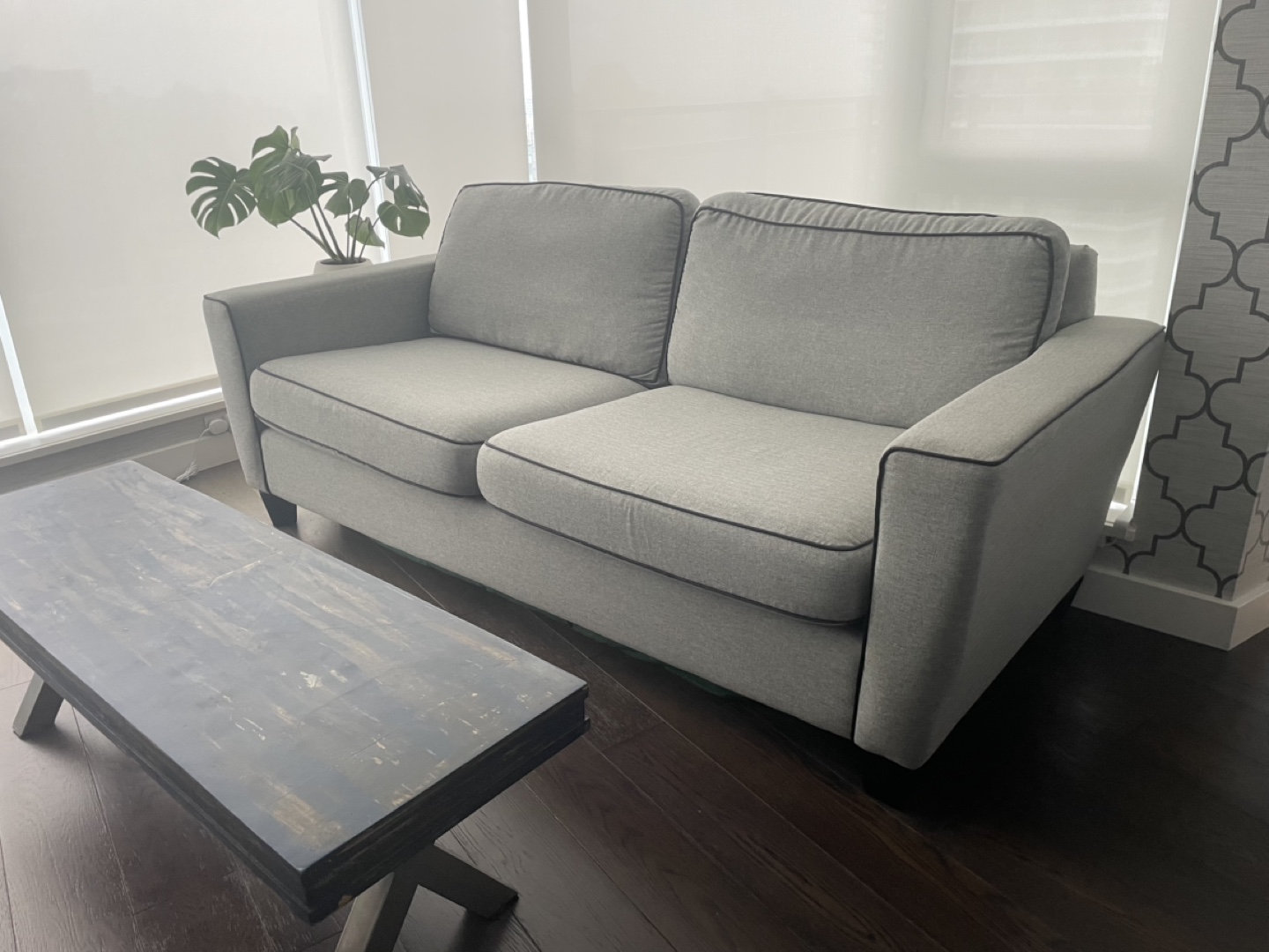 Grey Sofa and Coffee Table Set
