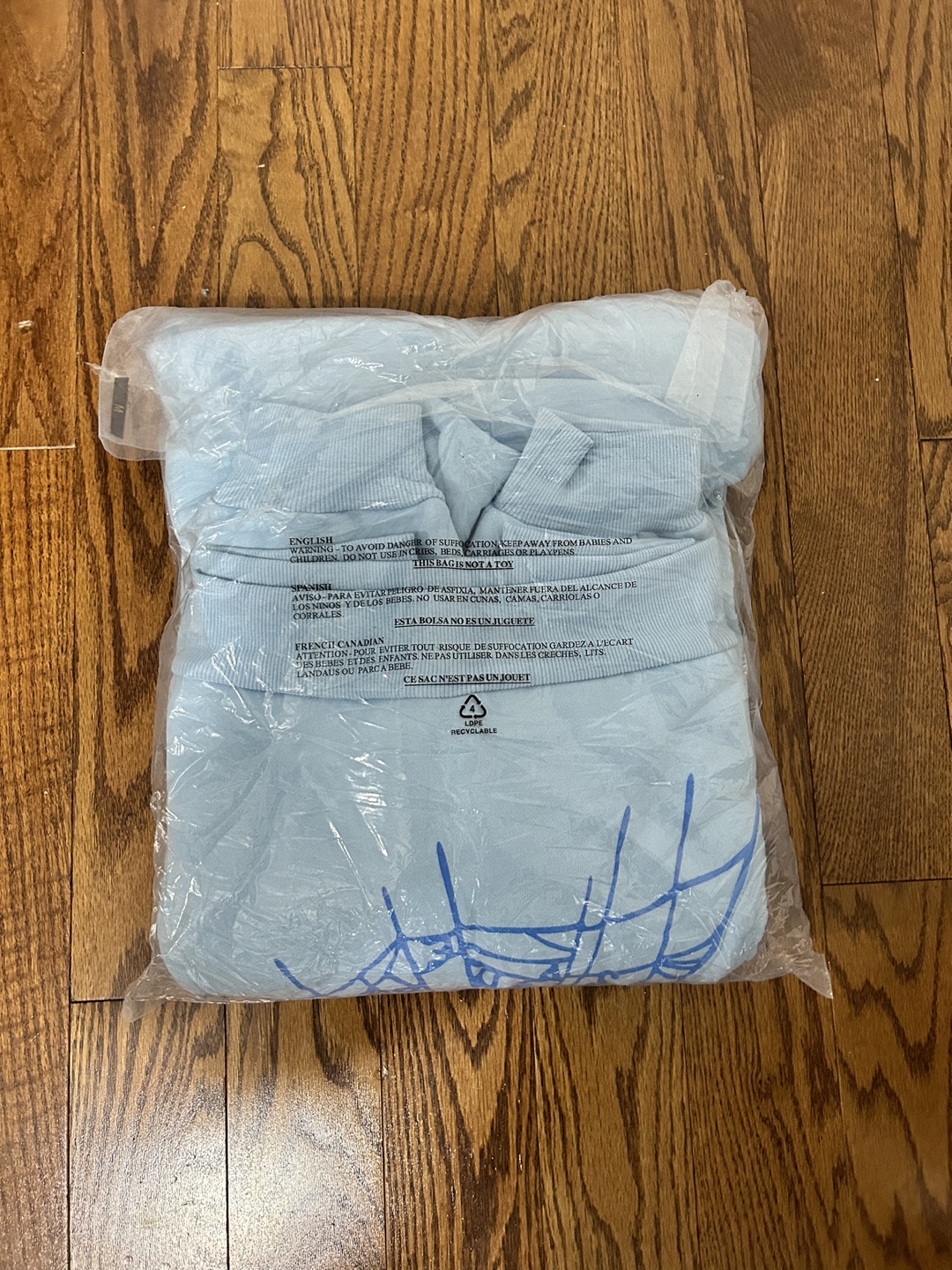 *BRAND NEW PACKAGED* sp5der hoodie sky blue - photo 2