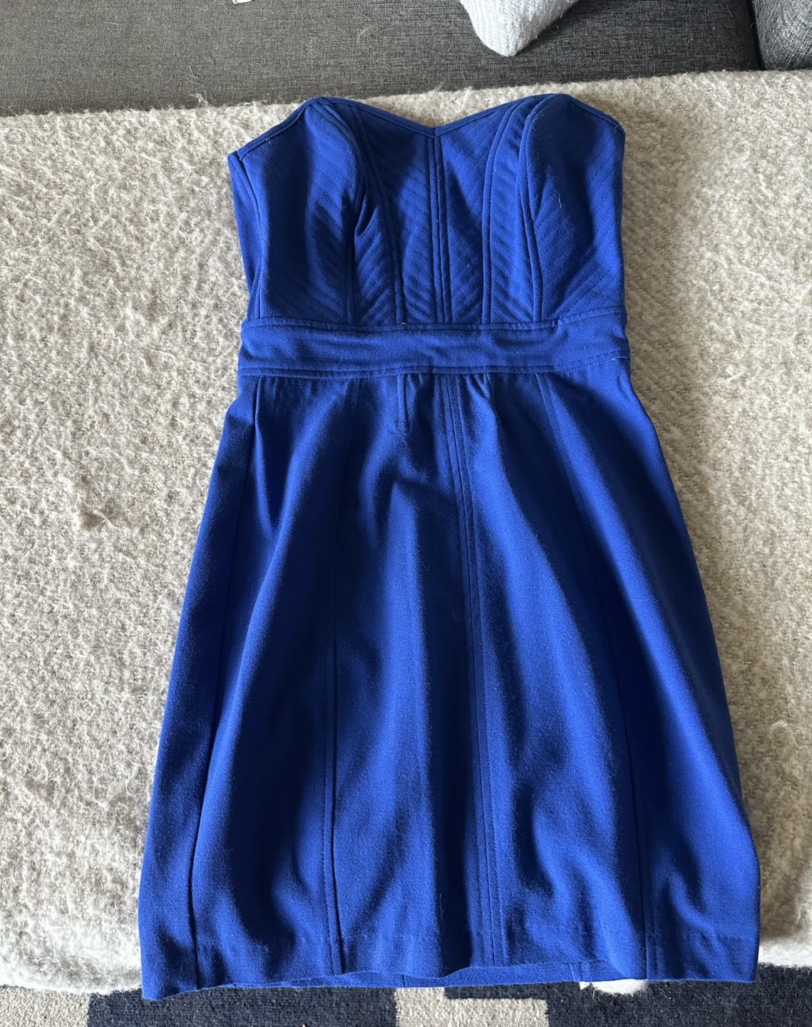 Royal Blue Strapless Mini Dress
