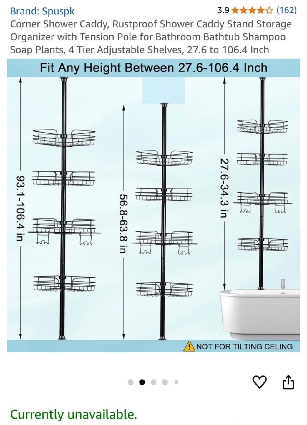 Shower caddy or plant stand