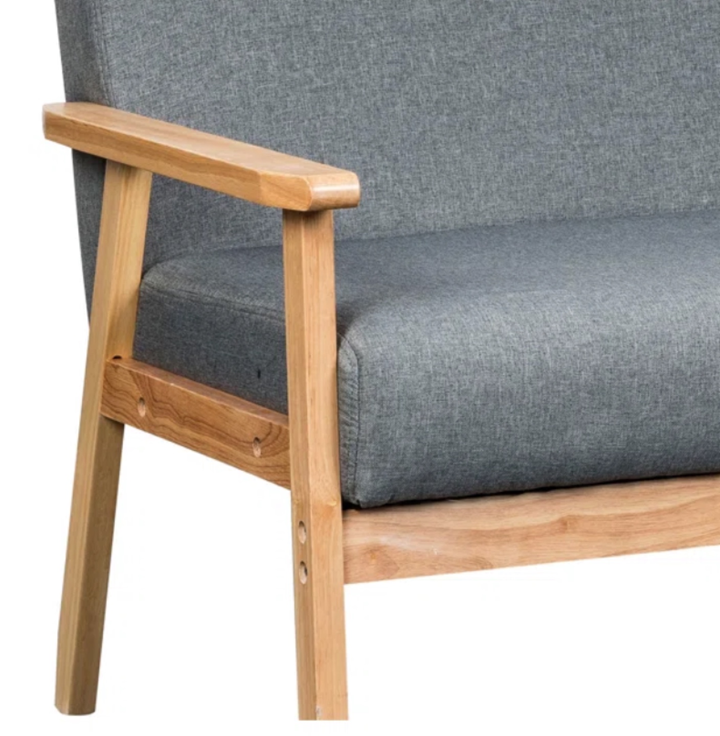45" Linen Loveseat Midcentury/Modern - photo 3