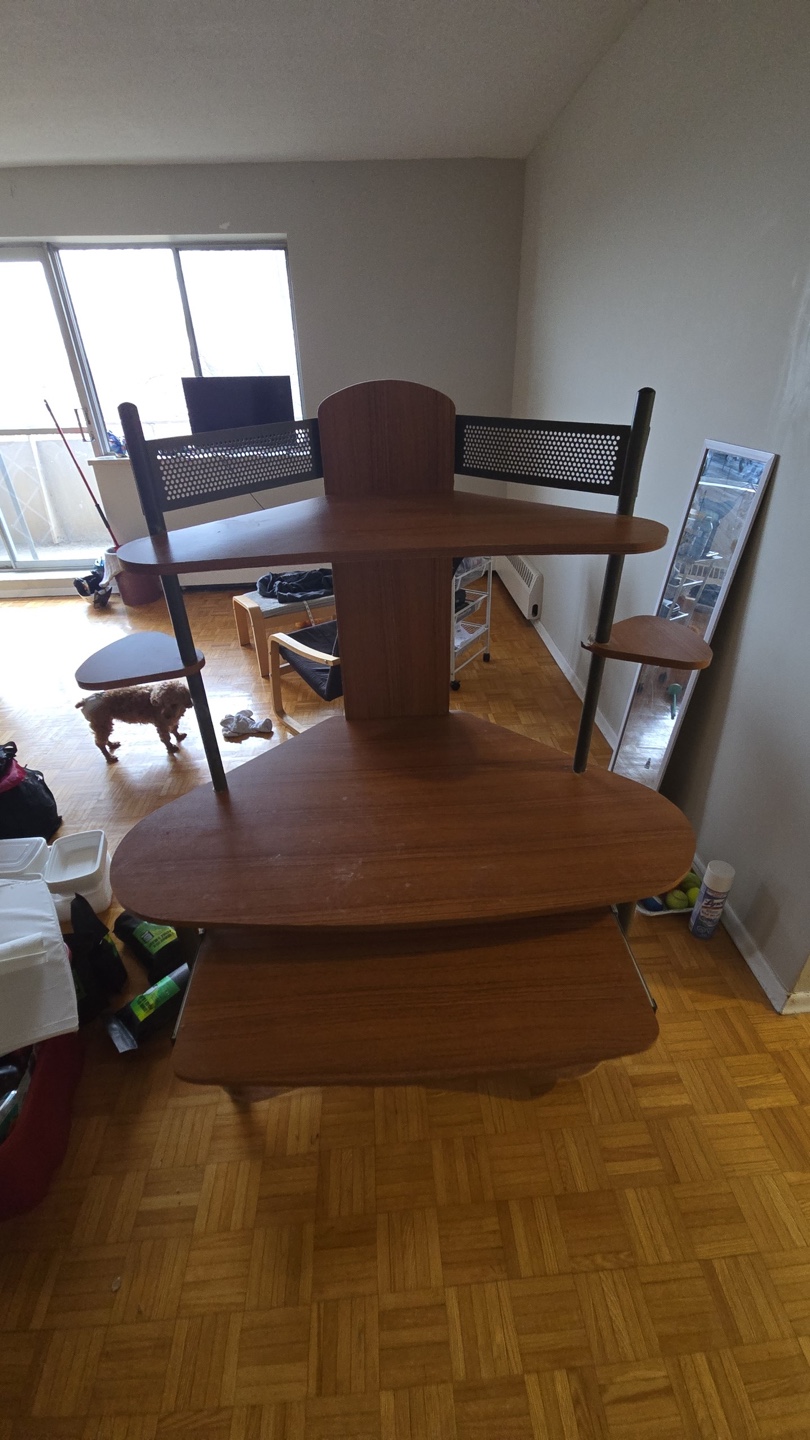 Corner Computer Desk with Shelves