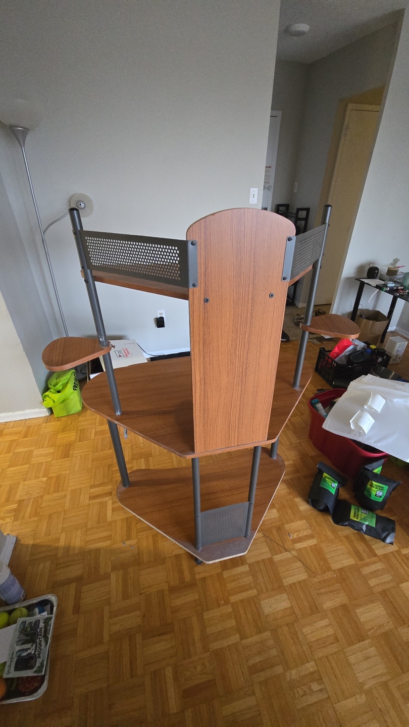Corner Computer Desk with Shelves - photo 2