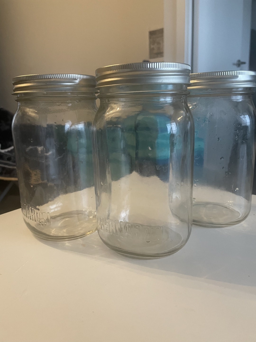 12 Bernardin Mason Jars with Lids 1 Litre