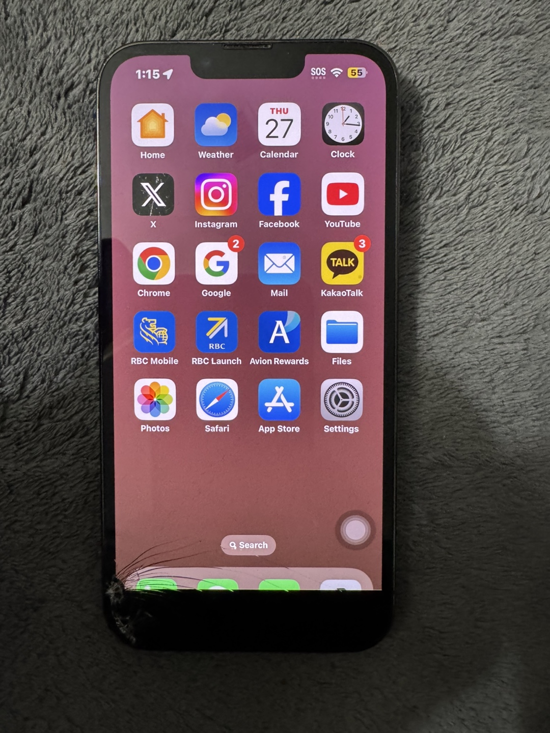 iPhone 13 Pro - 128GB - Sierra Green - Cracked Screen - photo 4