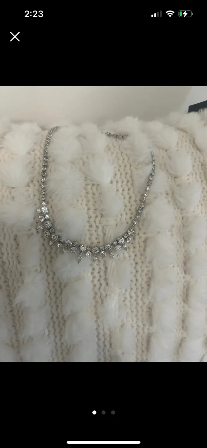 Stunning Crystal princess cut  Necklace image indicator(2)