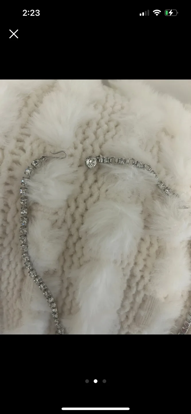 Stunning Crystal princess cut  Necklace image indicator(3)