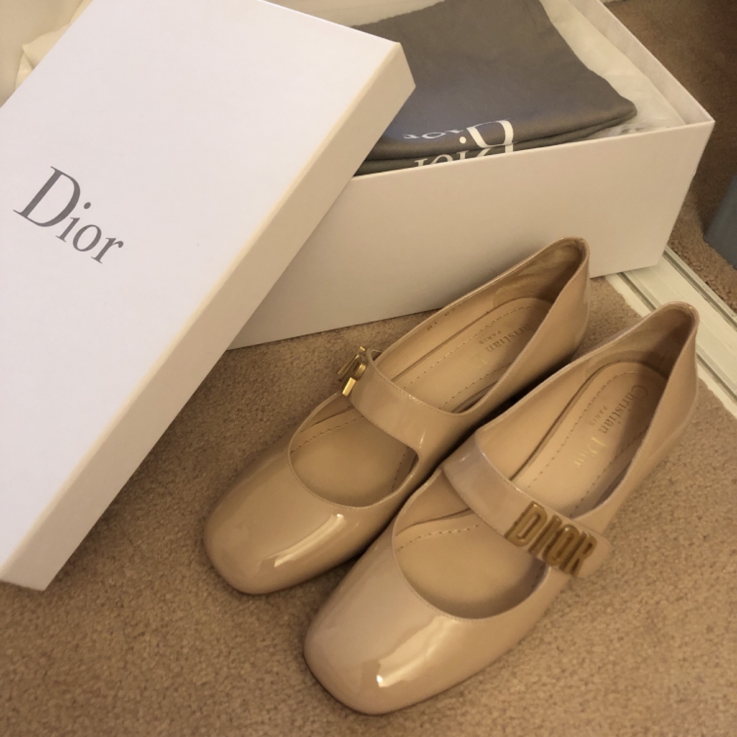 Christian Dior Patent Leather Ballerinas Size 36