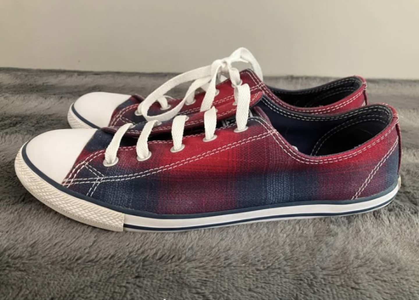 Converse. All Star Womens  - Red and Blue Plaid - photo 2