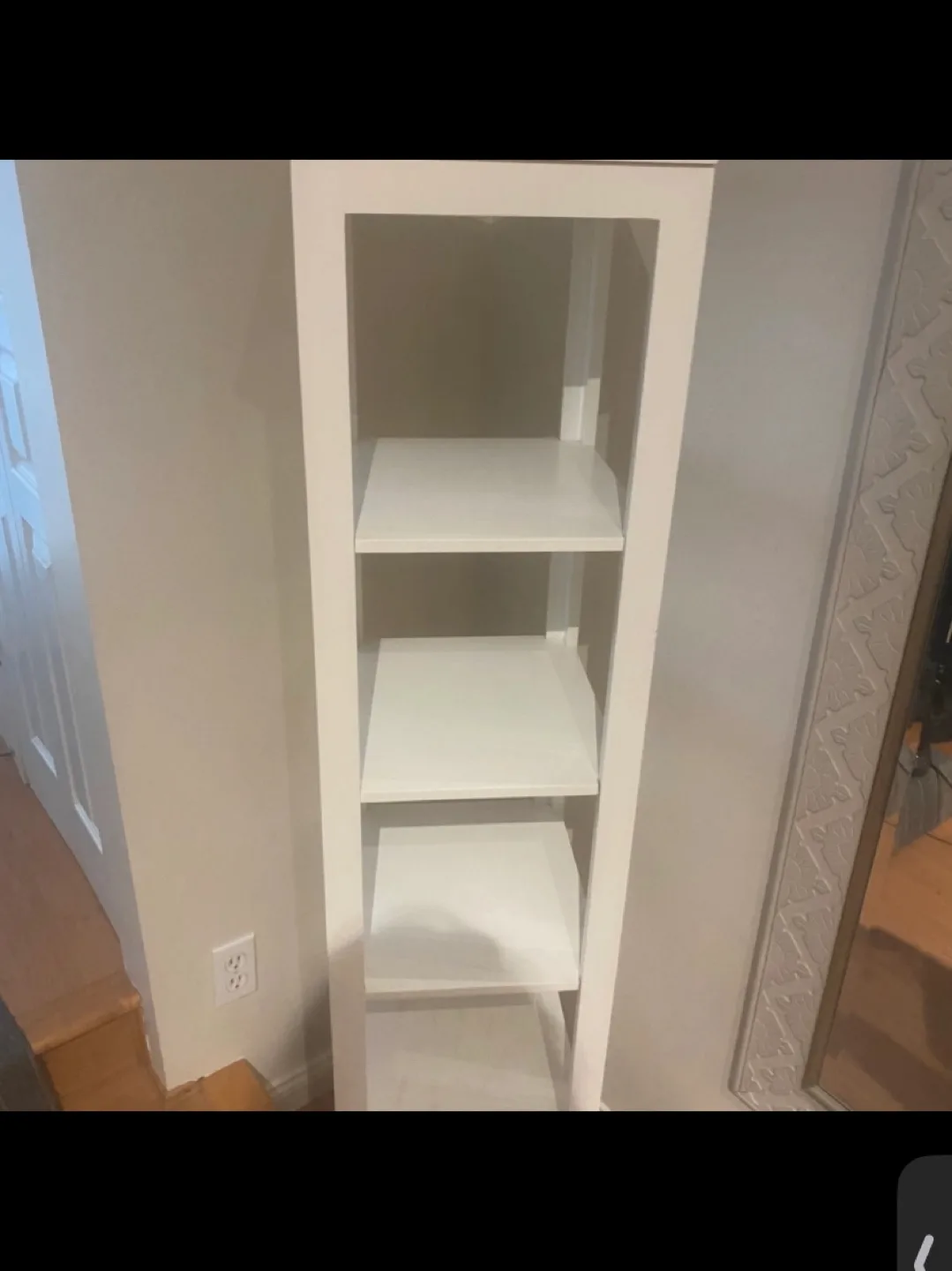 ‼️ Last day Saturday ‼️ White wooden 5-shelf unit ~60” height image indicator(6)