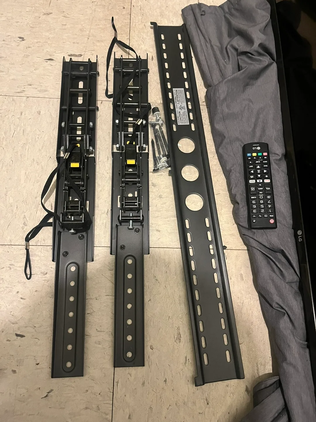 LG 65” 4K smart tv and wall mount image indicator(4)