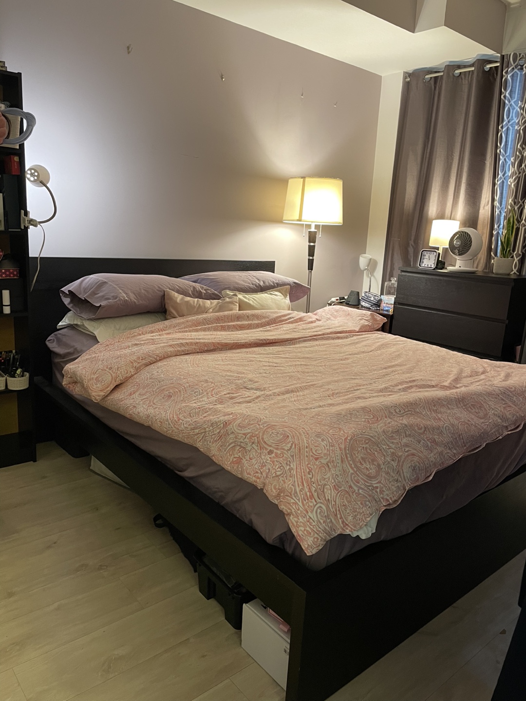 IKEA MALM Dark Brown Queen Bed Frame
