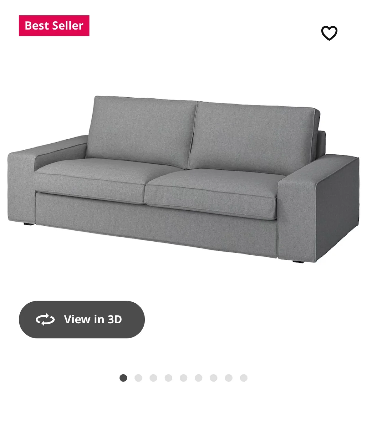IKEA Kivik 3-seat sofa - dark grey image indicator(3)
