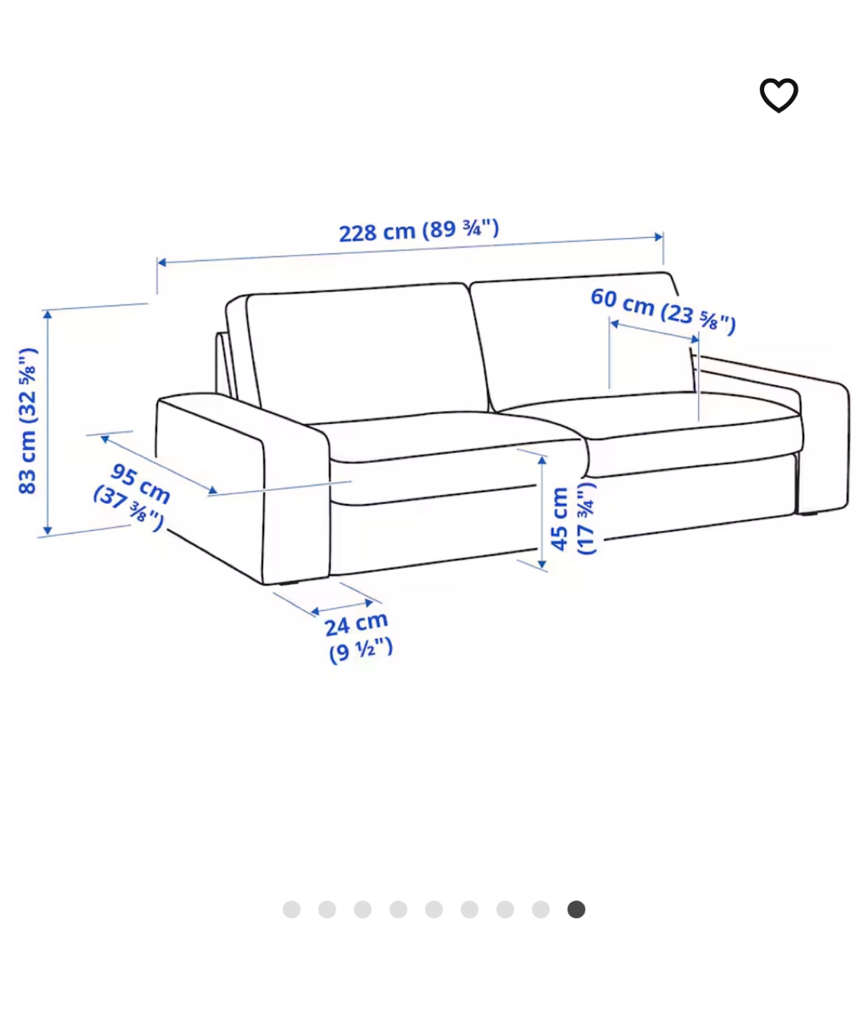 IKEA Kivik 3-seat sofa - dark grey - photo 4