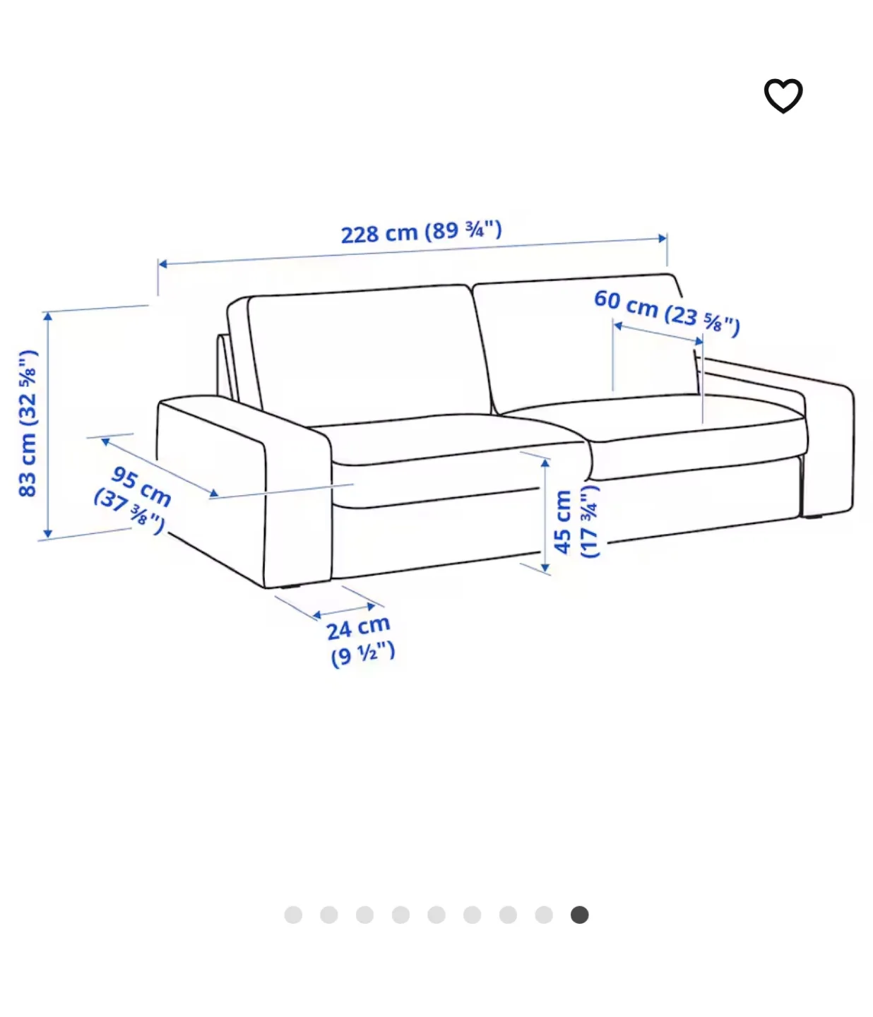 IKEA Kivik 3-seat sofa - dark grey image indicator(4)