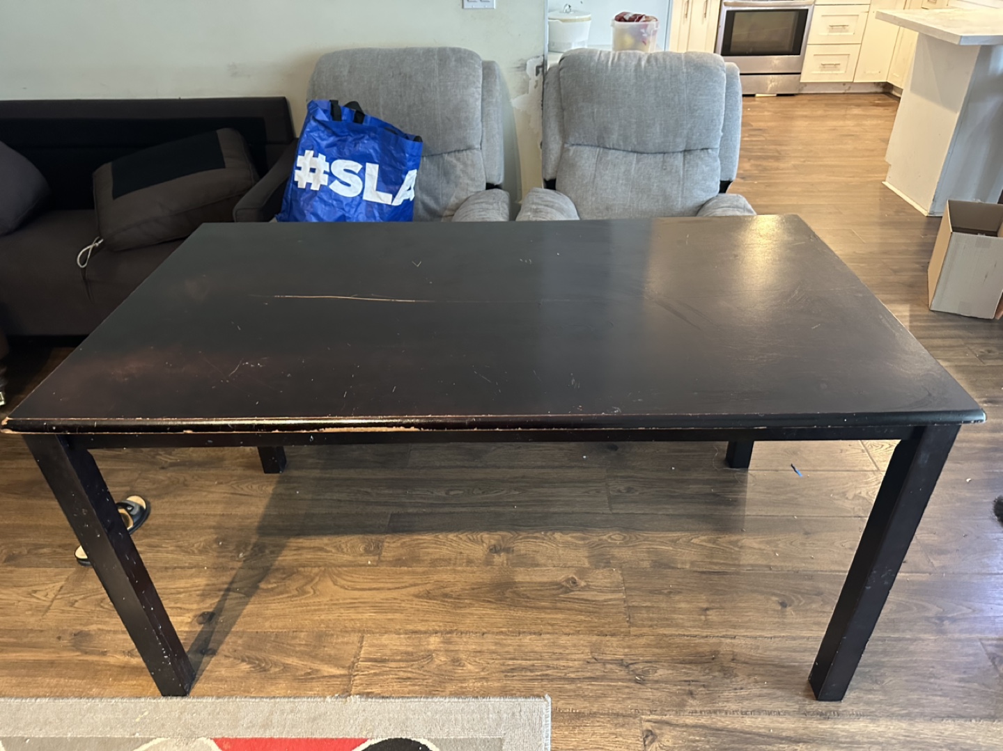 Dark Brown Rectangular Table