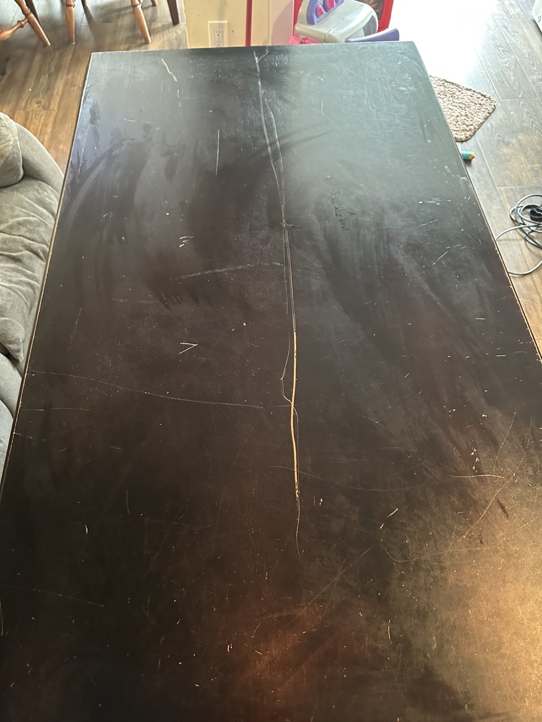 Dark Brown Rectangular Table - photo 2