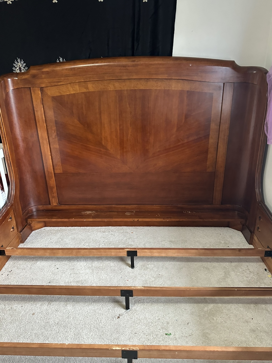 Queen sleigh bed frame - photo 2