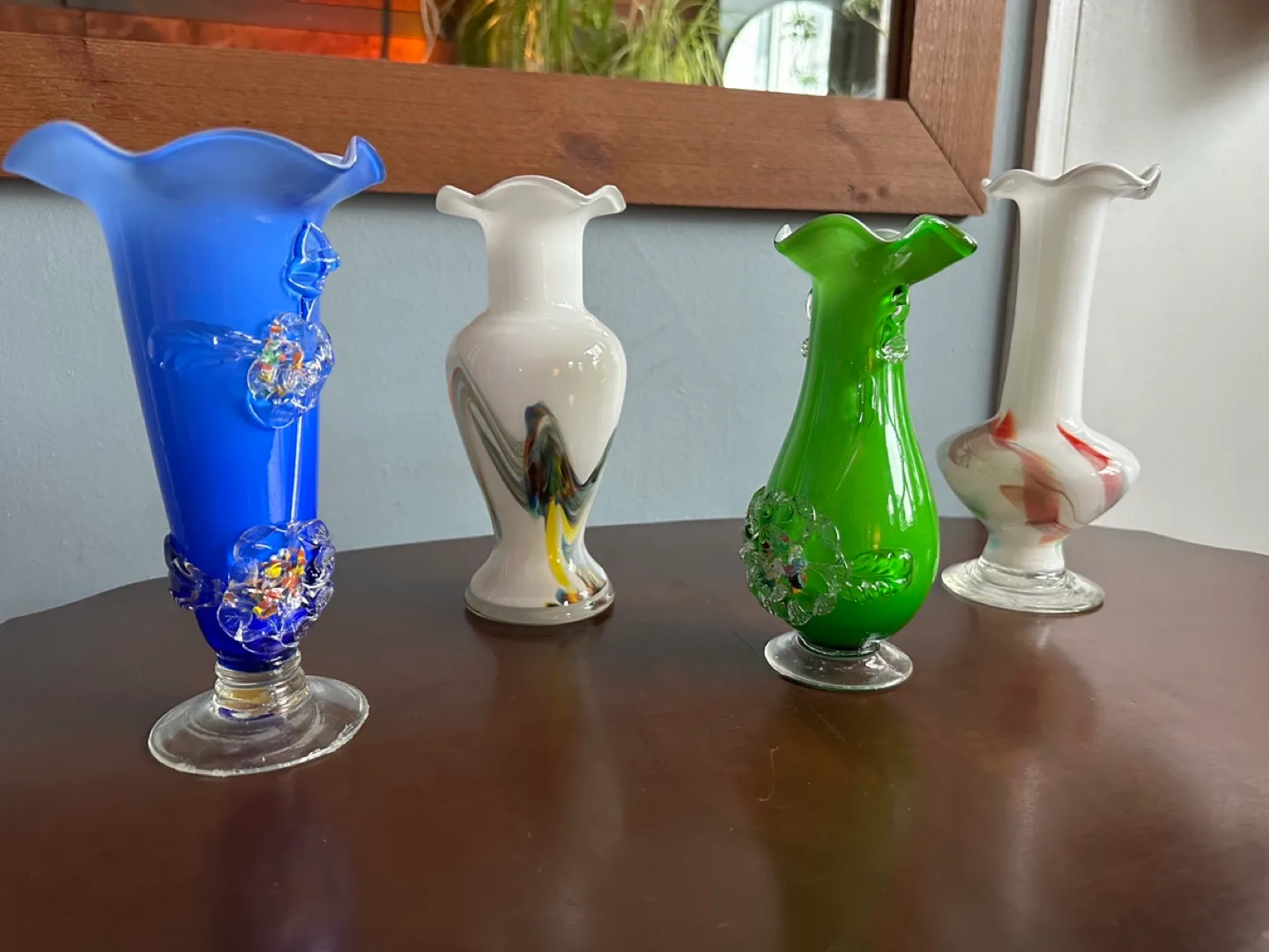Set of Four Vintage Glass Vases thumbnail