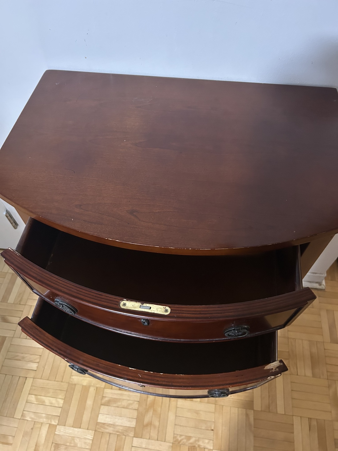 Wooden Nightstand with Two drawers - photo 2