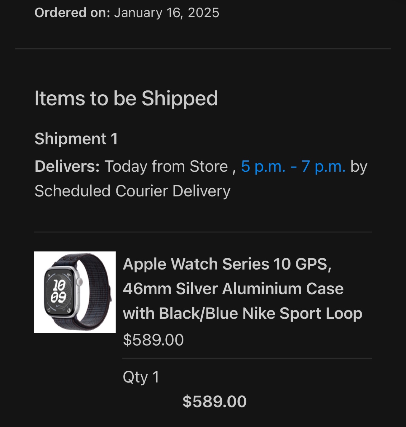 Apple Watch Series 10 - 46mm - Nike blue band - photo 4