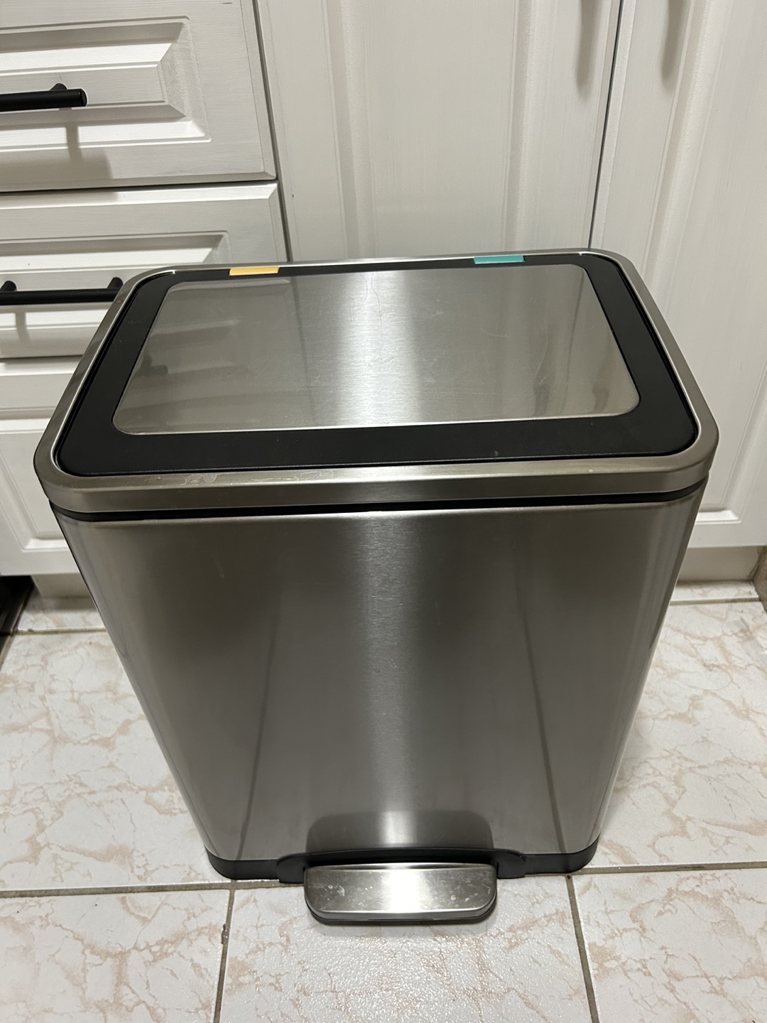 Stainless Steel 2-Compartment Step Trash Can