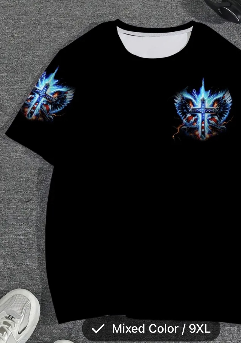 Men's 9XL Graphic T-Shirt - Religious & Grim Reaper Designs - photo 5