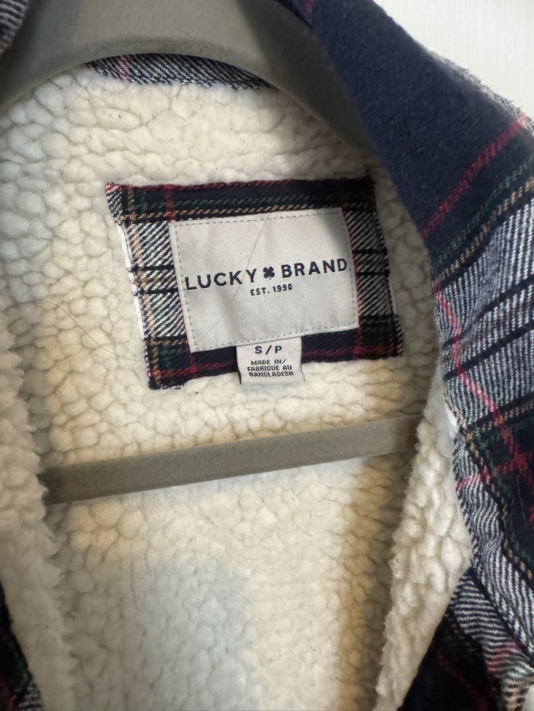 Lucky Brand Sherpa Lined Flannel Shirt Jacket Size Small/Petite - photo 2