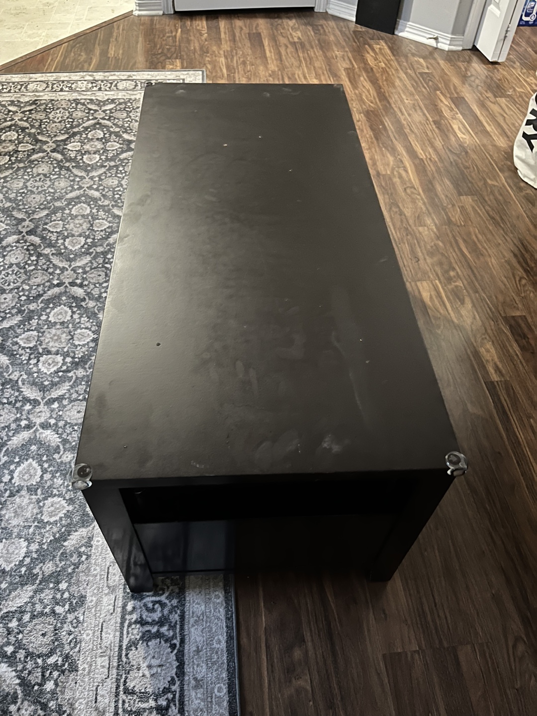 Dark brown media coffee table with drawers - photo 2