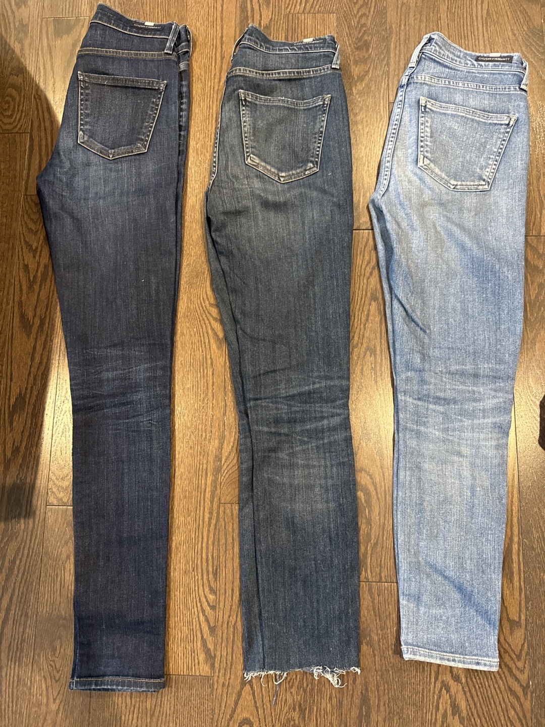 3 pairs of women's Citizens of Humanity jeans